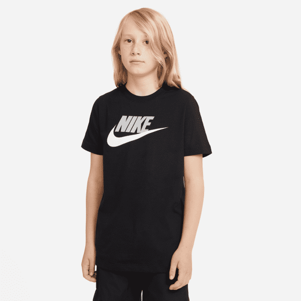 nike t-shirt in cotone  sportswear - ragazzo/a - nero