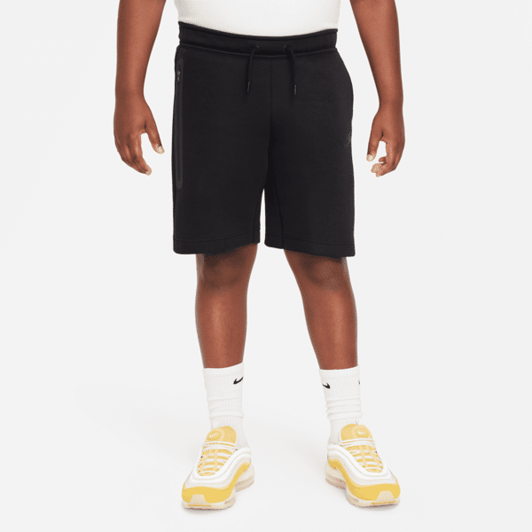 nike shorts  sportswear tech fleece (taglia grande) – ragazzo - nero
