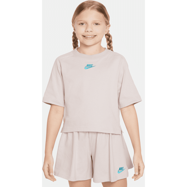 nike top a manica corta  sportswear - ragazza - viola