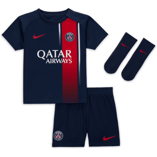 nike divisa in 3 pezzi  dri-fit paris saint-germain 2023/24 per bebè e bimbo/a – home - blu