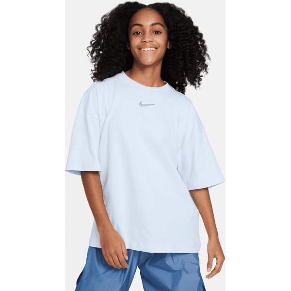 nike t-shirt oversize  sportswear – ragazza - blu