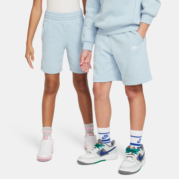 nike shorts in french terry  sportswear club fleece – ragazza - blu