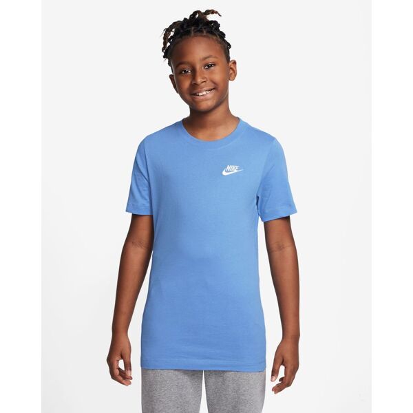 nike maglietta sportswear blu e bianco bambino ar5254-450 m