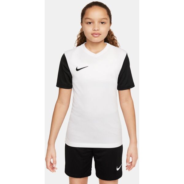 nike maglia tiempo premier ii bianco e nero per bambino dh8389-100 m