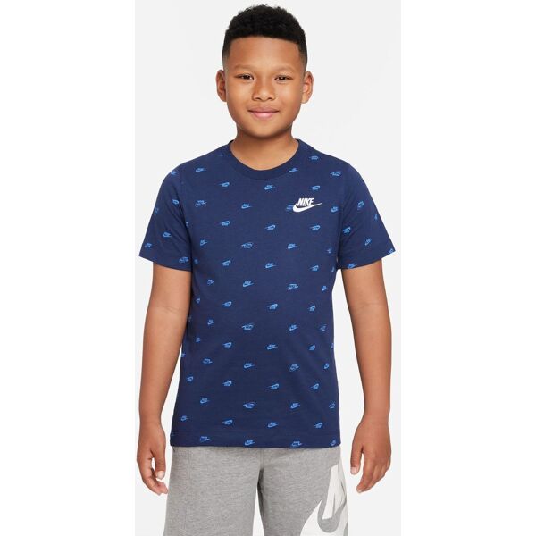 nike maglietta sportswear blu navy bambino dr8813-410 l