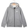 Nike Felpa da ragazzo con cappuccio e zip Felpe bambino Grigio taglia M