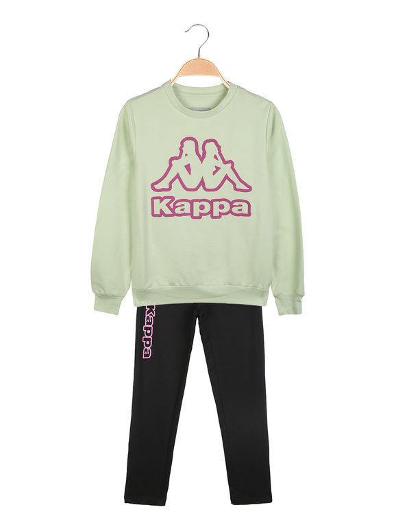 Kappa Completo sportivo con felpa da ragazza Completi 3-16 Anni bambina Verde taglia 10
