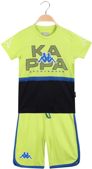 Kappa Completo sportivo corto da ragazzo t-shirt + bermuda Completi 3-16 Anni bambino Verde taglia 16