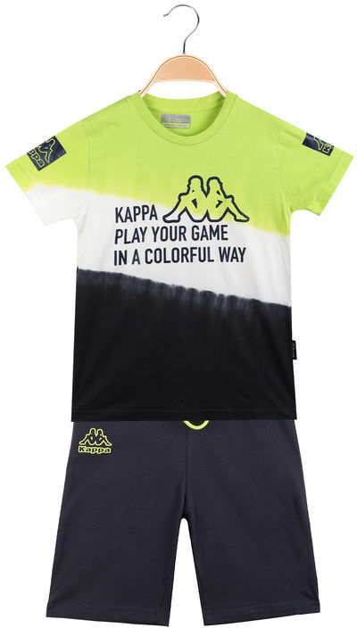 Kappa Completo sportivo corto da ragazzo t-shirt + bermuda Completi 3-16 Anni bambino Verde taglia 12