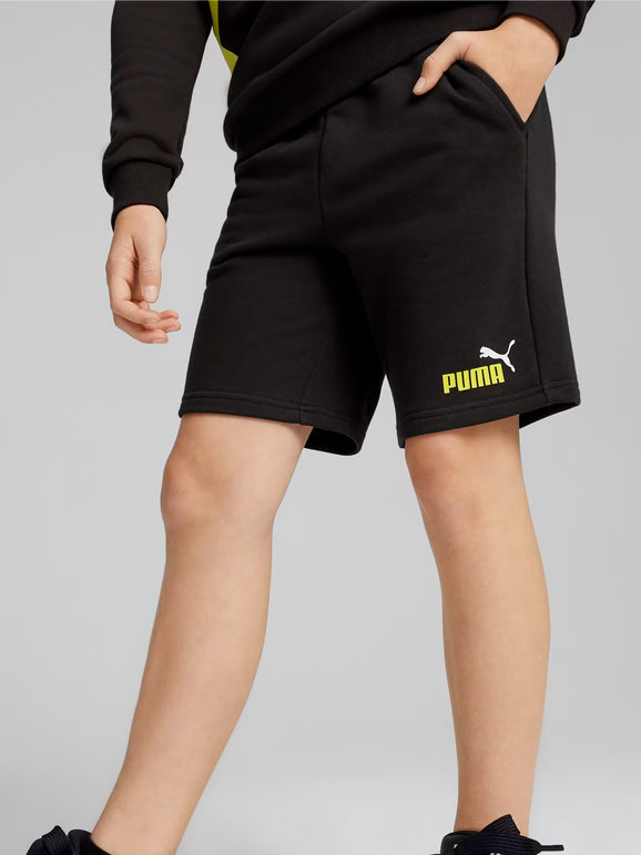 Puma Esentials Bermuda sportivi da ragazzo Pantaloni e shorts bambino Nero taglia 11/12