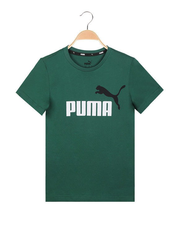 Puma ESS + 2 T-shirt sportiva da bambini con logo T-Shirt e Top unisex bambino Verde taglia 09/10