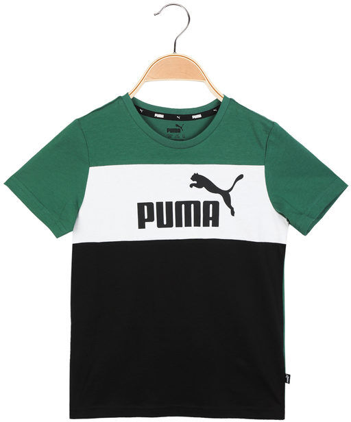 Puma ESS BLOCK TEE T-shirt sportiva da ragazzo T-Shirt e Top bambino Verde taglia 15/16