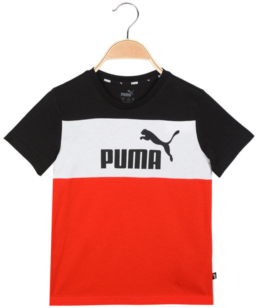 Puma ESS BLOCK TEE T-shirt sportiva da ragazzo T-Shirt e Top bambino Nero taglia 15/16