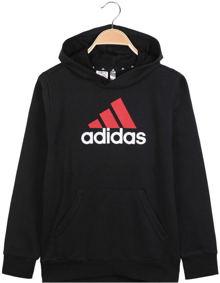 Adidas Felpa da ragazzi con cappuccio in cotone Felpe unisex bambino Nero taglia 15/16