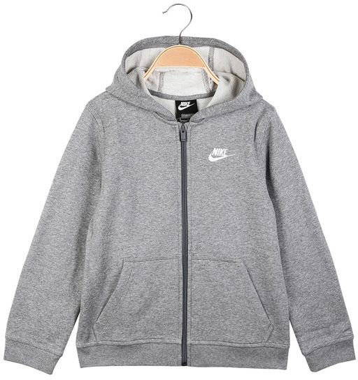 Nike Felpa da ragazzo con cappuccio e zip Felpe bambino Grigio taglia M