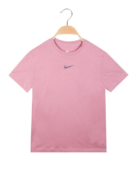 Nike T-shirt da ragazza con logo ricamato T-Shirt Manica Corta bambina Viola taglia L