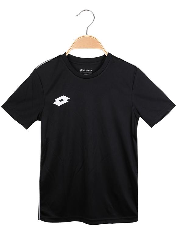 Lotto T-shirt sportiva Delta Junior nero T-Shirt Manica Corta unisex bambino Nero taglia S