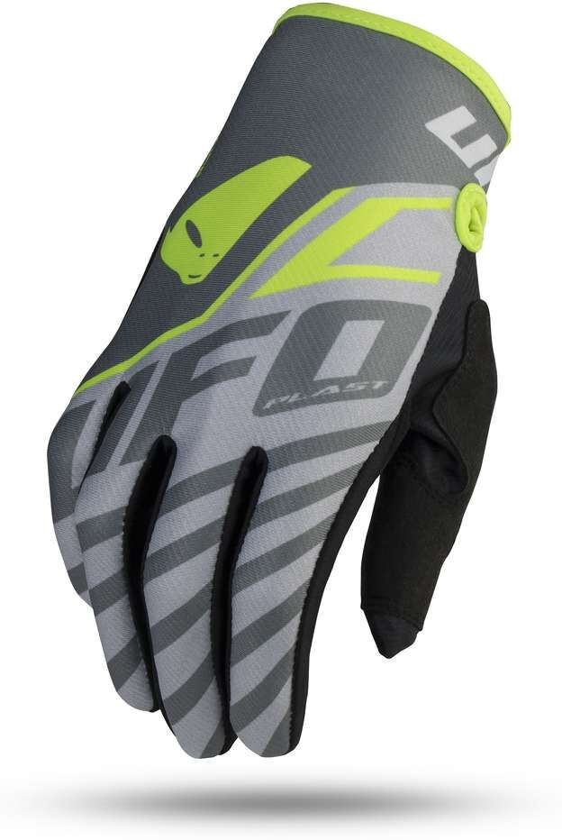 Ufo Guanti moto cross enduro bambino ufo skill vanadium kid grigio giallo fluo