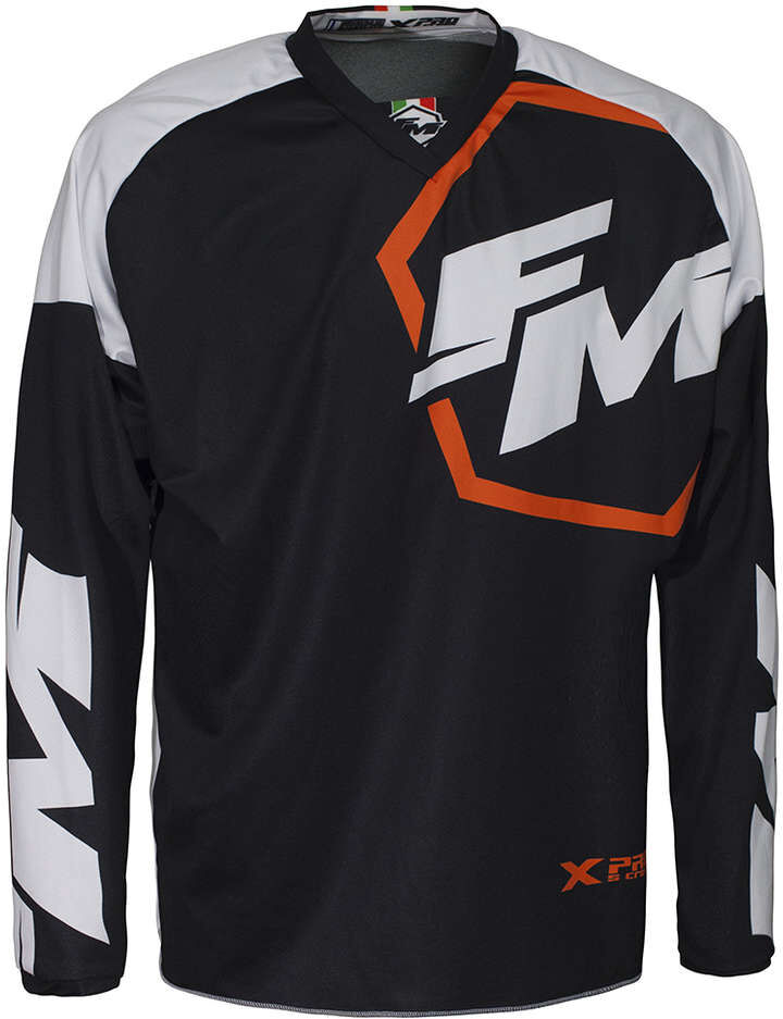 Fm racing Maglia bambino moto cross enduro fm racing hero xpro kid nero bianco