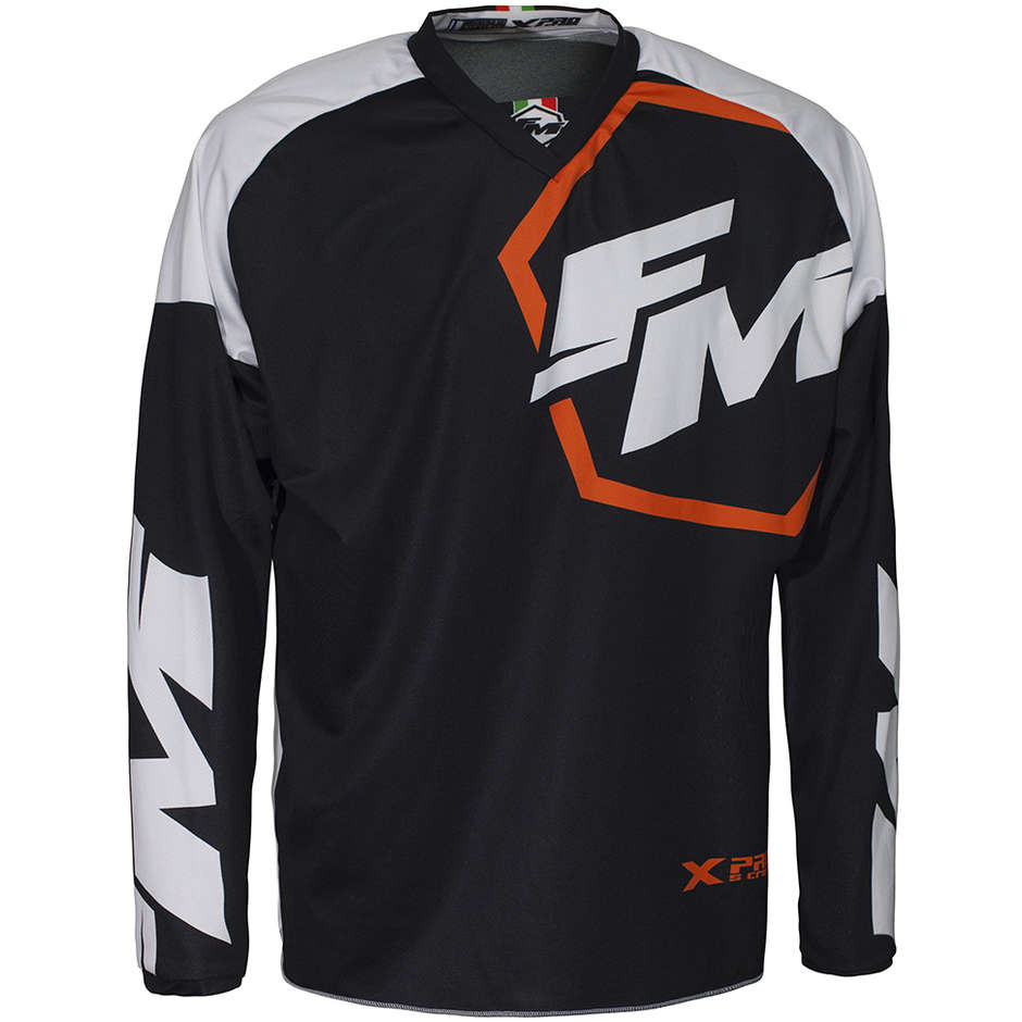 Fm racing Maglia bambino moto cross enduro fm racing hero xpro kid nero bianco