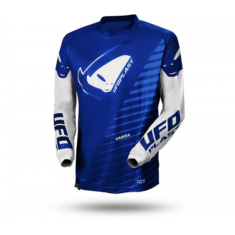 Maglia Bambino Moto Cross Enduro Ufo KIMURA Blu Bianco taglia S