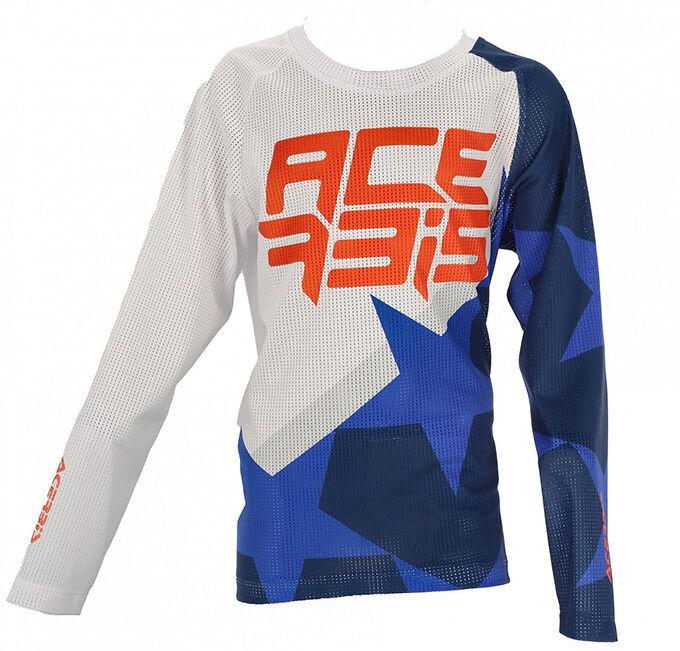 Maglia Moto Cross Enduro Bambino Acerbis Mx J-Windy One Blu taglia XL