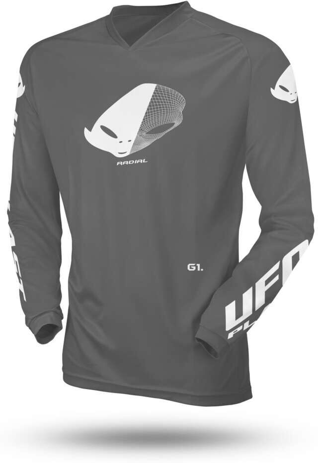 Maglia Moto Cross Enduro da Bambino Ufo SLIM RADIAL Grigio taglia 5XS