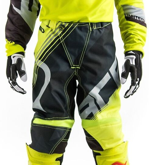 Acerbis Pantaloni bambino moto cross enduro acerbis flashover nero giallo