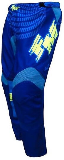 Fm racing Pantaloni da bambino moto cross enduro hero 3 blu giallo