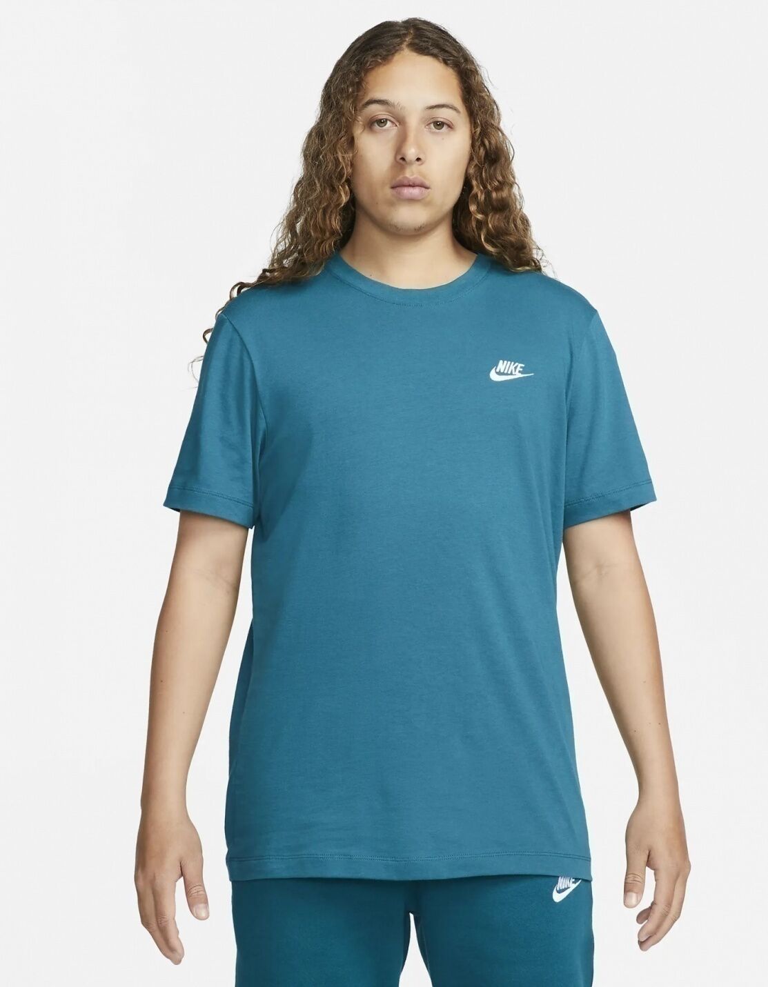 Nike T-shirt maglia maglietta UOMO Verde NSW CLUB TEE Cotone lifestyle