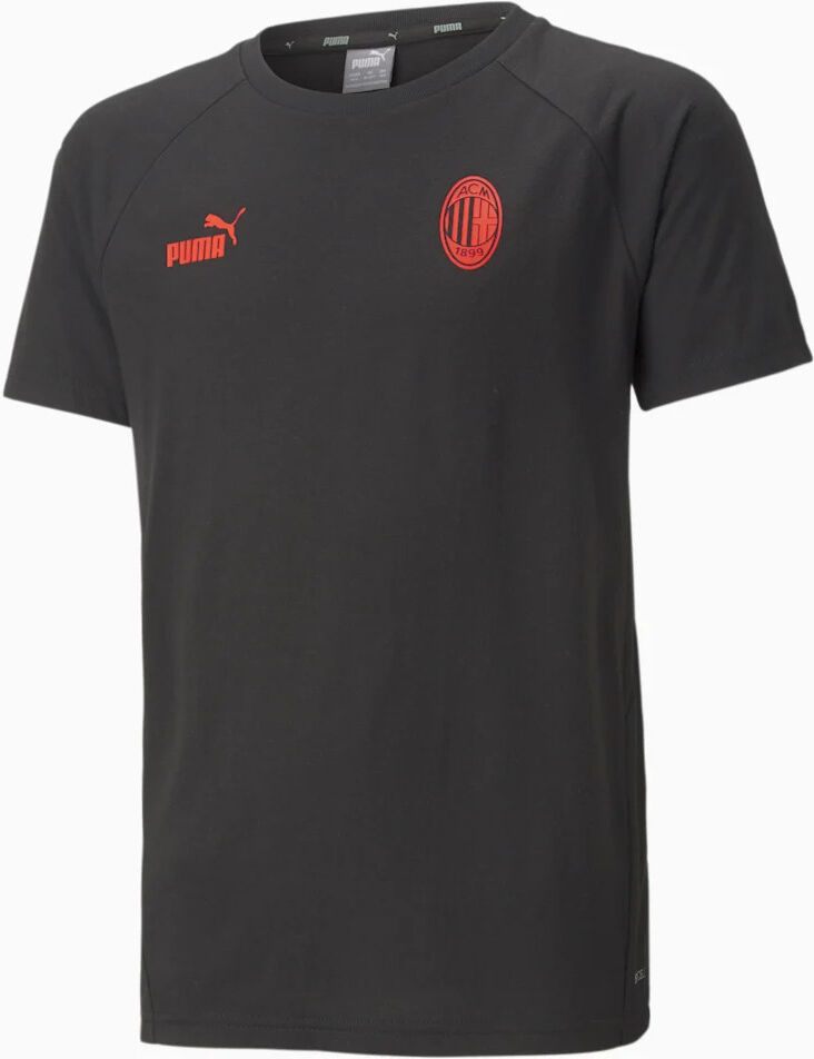 Puma Ac Milan T-shirt maglia maglietta 2022 23 Ragazzo Nero Casuals