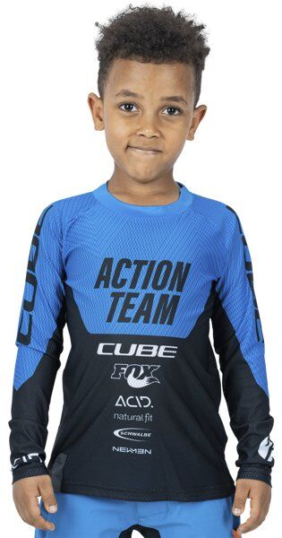 Cube Junior X Actionteam - maglia mtb a maniche lunge - bambino Blue/Black 2XL