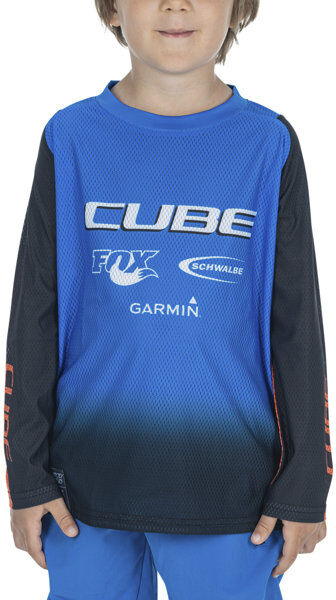 Cube Vertex Rookie X Actionteam L/S - maglia ciclismo a maniche lunghe - bambino Light Blue S