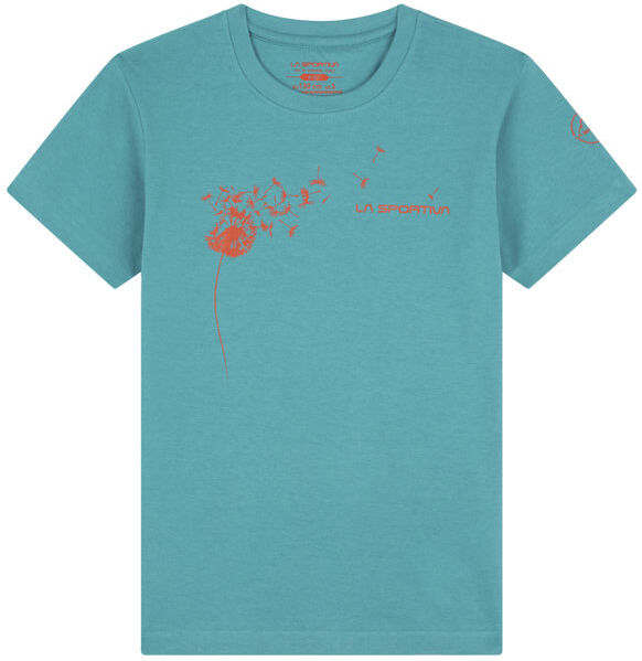 La Sportiva Windy - T-Shirt - bambino Light Blue/Orange 130