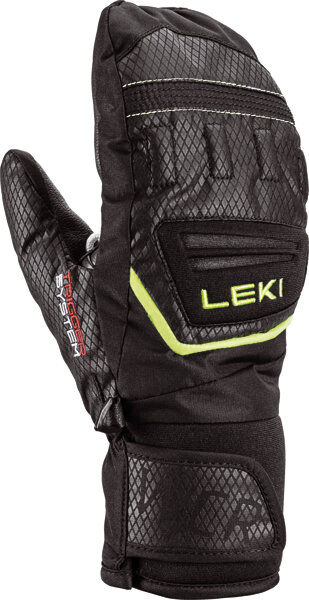 Leki WCR TEAM 3D JR - moffole - bambino Black/Green 7