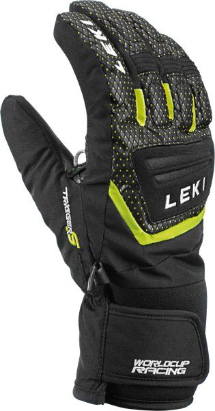 Leki Worldcup S Junior - guanti da sci - bambino Black/Yellow 6