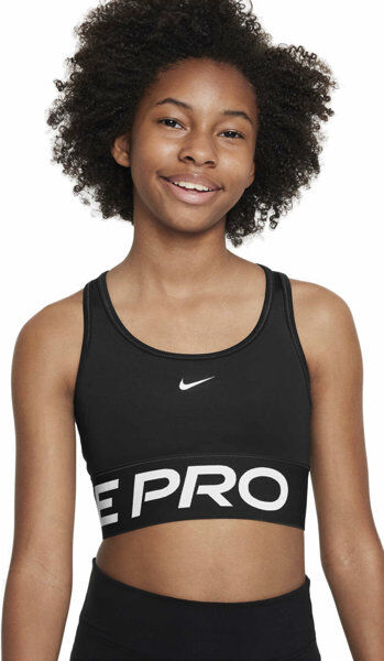 Nike Pro Swoosh Jr - reggiseno sportivo basso sostegno - bambina Black XL