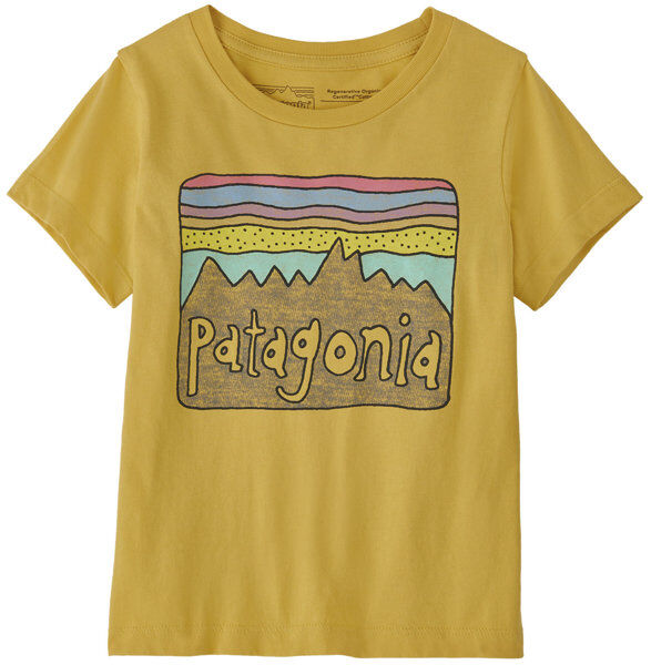 Patagonia Baby Regenerative Organic Certified Cotton Fitz Roy Skies - T-Shirt - bambino Yellow 18M