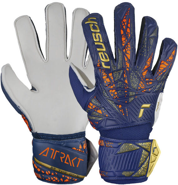 Reusch Attrakt Solid Junior - guanti da portiere - bambino Blue/Brown 4