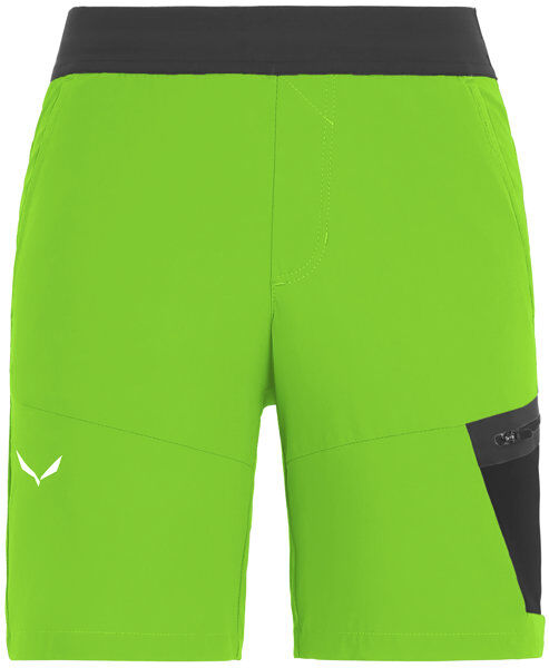 Salewa Agner DST B - pantaloncino softshell - bambino Light Green/Dark Grey/Black 128