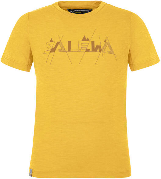 Salewa Graphic Dry K S/S - T-shirt - bambino Yellow/Dark Yellow 116