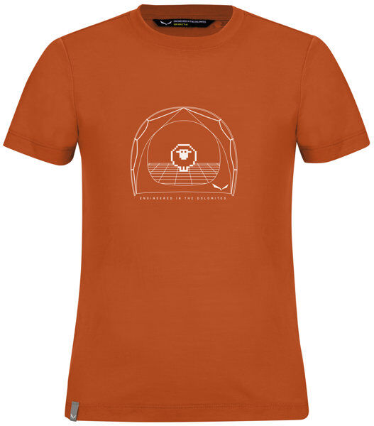 Salewa Graphic Dry S/S K - T-shirt - bambino Orange/White 116