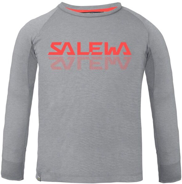 Salewa Puez Baselayer Dry K - maglia a maniche lunghe - bambino Grey/Orange 104