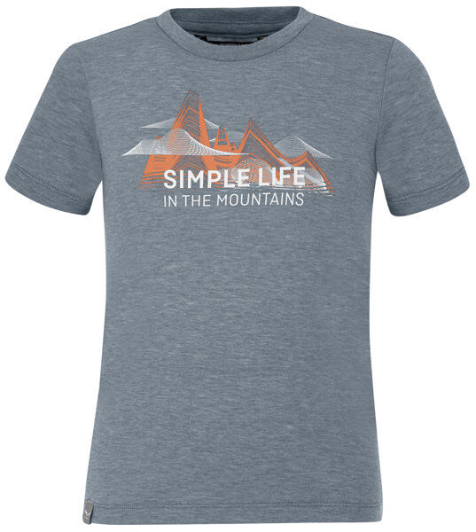 Salewa Simple Life Dri-Rel K - T-shirt - bambino Blue/Orange/White 104