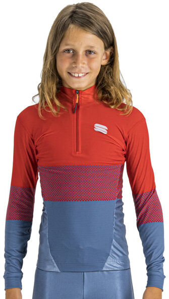 Sportful Squadra Kid's Jersey - maglia sci da fondo - bambino Red/Blue 14