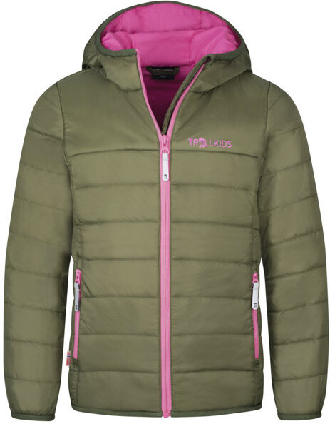 Trollkids Eikefjord - giacca trekking - bambina Green/Pink 152