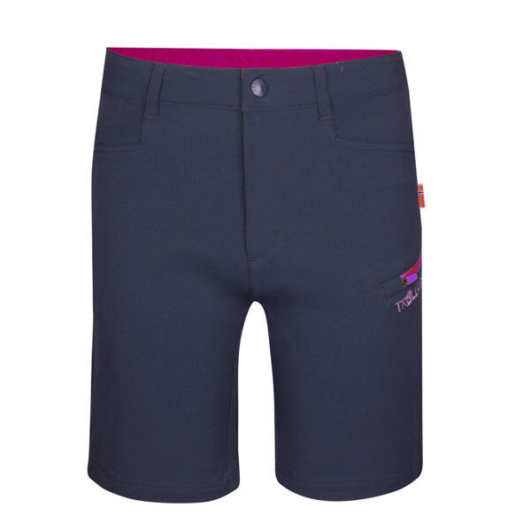 Trollkids Haugesund - pantaloni corti trekking - bambino Blue/Pink 152
