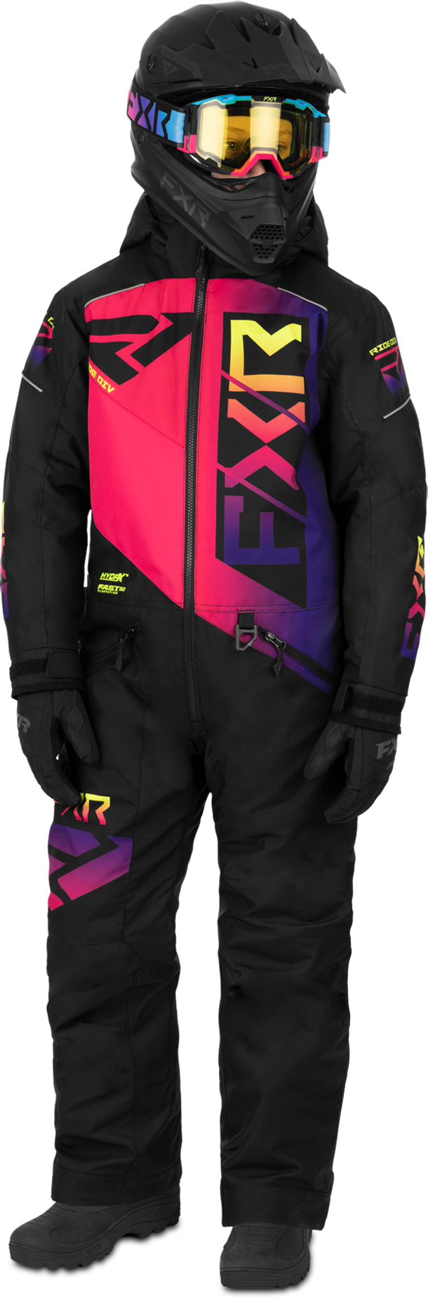 FXR Tuta Bambino  Helium Nero-Neon Fusion