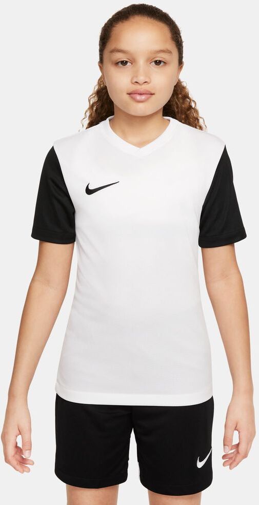 Nike Maglia Tiempo Premier II Bianco e Nero per Bambino DH8389-100 L