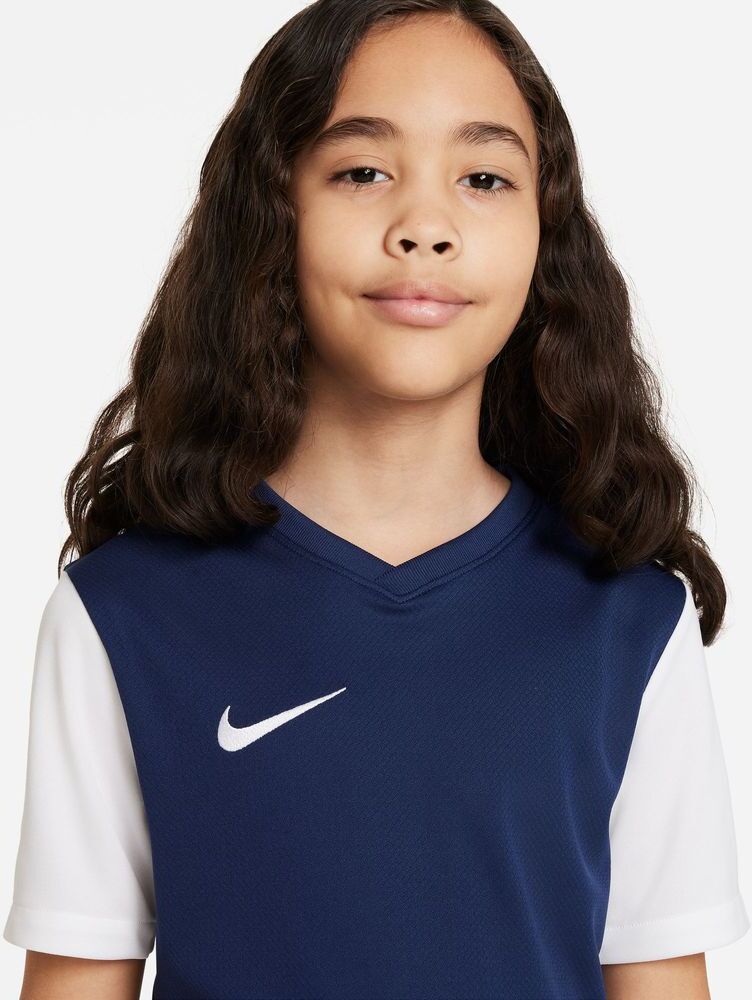 Nike Maglia Tiempo Premier II Blu Navy e Bianco per Bambino DH8389-410 XL